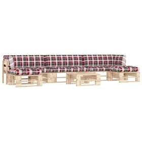 6-piece pallet furniture and impregnated pine wood cushions by , Garden sets - Ref: Foro24-3066973, Price: 484,28 €, Discount: %