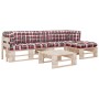 4-teiliges Palettenmöbel und imprägnierte Kiefernholzkissen von , Gartensets - Ref: Foro24-3066829, Preis: 364,51 €, Rabatt: %