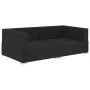 Eck-Sektionssitz mit 2-teiligen schwarzen PE-Rattan-Kissen. von vidaXL, Modulare Sofas für den Außenbereich - Ref: Foro24-472...