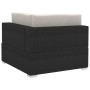 Eck-Sektionssitz mit 2-teiligen schwarzen PE-Rattan-Kissen. von vidaXL, Modulare Sofas für den Außenbereich - Ref: Foro24-472...