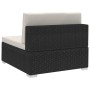 Eck-Sektionssitz mit 2-teiligen schwarzen PE-Rattan-Kissen. von vidaXL, Modulare Sofas für den Außenbereich - Ref: Foro24-472...