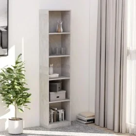 5-tier concrete gray plywood shelf 40x24x175cm by vidaXL, Bookcases and shelves - Ref: Foro24-800850, Price: 60,34 €, Discoun...