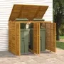 Double shed for acacia wood trash can 140x89x117 cm by , Waste container supports - Ref: Foro24-3155239, Price: 351,02 €, Dis...