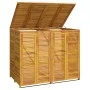 Double shed for acacia wood trash can 140x89x117 cm by , Waste container supports - Ref: Foro24-3155239, Price: 351,02 €, Dis...