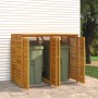 Double shed for acacia wood trash can 140x89x117 cm by , Waste container supports - Ref: Foro24-3155239, Price: 360,47 €, Dis...