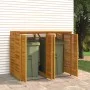 Double shed for acacia wood trash can 140x89x117 cm by , Waste container supports - Ref: Foro24-3155239, Price: 351,02 €, Dis...