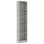 Estantería de 5 niveles contrachapada gris hormigón 40x24x175cm de vidaXL, Librerías y estanterías - Ref: Foro24-800850, Prec...
