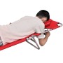 Tumbona plegable de acero con cojín de cabeza acero roja de , Tumbonas - Ref: Foro24-41483, Precio: 66,15 €, Descuento: %