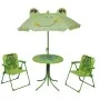 3-piece children's garden table and chairs set with green umbrella by , Garden sets - Ref: Foro24-41843, Price: 76,15 €, Disc...