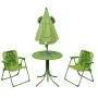 3-piece children's garden table and chairs set with green umbrella by , Garden sets - Ref: Foro24-41843, Price: 76,15 €, Disc...