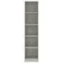 Estantería de 5 niveles contrachapada gris hormigón 40x24x175cm de vidaXL, Librerías y estanterías - Ref: Foro24-800850, Prec...