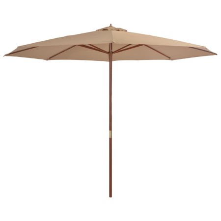 Gartenschirm mit Holzstange 350 cm taupe von , Sonnenschirme - Ref: Foro24-44530, Preis: 133,18 €, Rabatt: %