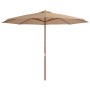 Gartenschirm mit Holzstange 350 cm taupe von , Sonnenschirme - Ref: Foro24-44530, Preis: 133,18 €, Rabatt: %