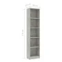 Estantería de 5 niveles contrachapada gris hormigón 40x24x175cm de vidaXL, Librerías y estanterías - Ref: Foro24-800850, Prec...