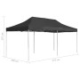 Carpa plegable profesional de aluminio antracita 6x3 m