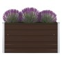 Jardinera elevada de acero galvanizado marrón 100x100x45 cm de vidaXL, Maceteros y jardineras - Ref: Foro24-47023, Precio: 48...