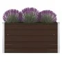 Raised brown galvanized steel planter 100x100x45 cm by vidaXL, Pots and planters - Ref: Foro24-47023, Price: 46,77 €, Discoun...