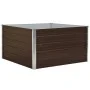 Raised brown galvanized steel planter 100x100x45 cm by vidaXL, Pots and planters - Ref: Foro24-47023, Price: 46,77 €, Discoun...