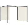 Pergola mit verstellbarem cremeweißem Stahldach 3x3 m von , Pergolen, Bögen und Gartenspaliere - Ref: Foro24-49323, Preis: 24...
