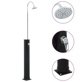 Black solar shower 214 cm 20 L by , Pool and spa accessories - Ref: Foro24-92309, Price: 159,89 €, Discount: %