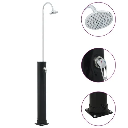 Ducha solar negro 214 cm 20 L de , Accesorios para piscinas y spa - Ref: Foro24-92309, Precio: 166,60 €, Descuento: %