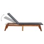 Tumbona de madera maciza de acacia y ratán sintético by vidaXL, Loungers - Ref: Foro24-46031, Price: 143,75 €, Discount: %