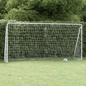 Fußballtor mit weißem Stahlnetz 366x122x182 cm von , Fußballtore - Ref: Foro24-93371, Preis: 89,29 €, Rabatt: %