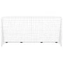 Fußballtor mit weißem Stahlnetz 366x122x182 cm von , Fußballtore - Ref: Foro24-93371, Preis: 89,29 €, Rabatt: %