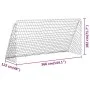 Soccer goal with white steel net 366x122x182 cm by , soccer goals - Ref: Foro24-93371, Price: 89,29 €, Discount: %