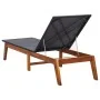 Massive Sonnenliege aus Akazienholz und synthetischem Rattan von vidaXL, Liegen - Ref: Foro24-46031, Preis: 144,58 €, Rabatt: %