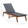 Tumbona de madera maciza de acacia y ratán sintético by vidaXL, Loungers - Ref: Foro24-46031, Price: 141,78 €, Discount: %