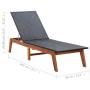 Tumbona de madera maciza de acacia y ratán sintético by vidaXL, Loungers - Ref: Foro24-46031, Price: 143,75 €, Discount: %