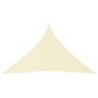 Toldo de vela triangular tela Oxford color crema 3x3x4,24 m