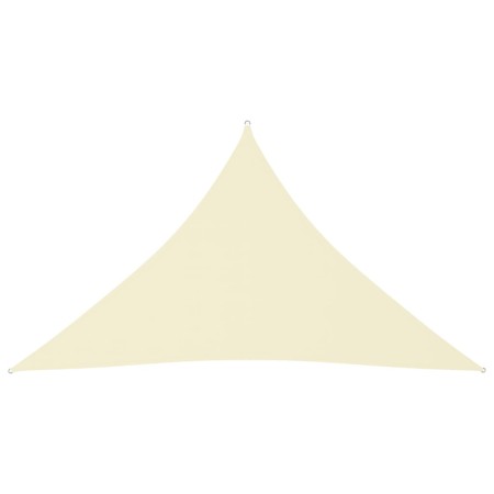 Toldo de vela triangular tela Oxford color crema 3x3x4,24 m