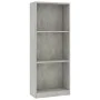 3-tier engineered wood concrete shelf 40x24x109 cm by vidaXL, Bookcases and shelves - Ref: Foro24-800832, Price: 32,27 €, Dis...