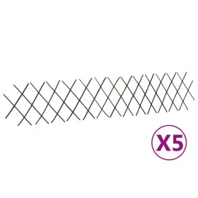 Willow trellis fences 5 units 180x30 cm by , fence panels - Ref: Foro24-147759, Price: 22,07 €, Discount: %