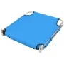 Folding lounger with head cushion turquoise blue steel by , Loungers - Ref: Foro24-310332, Price: 64,92 €, Discount: %