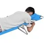 Folding lounger with head cushion turquoise blue steel by , Loungers - Ref: Foro24-310332, Price: 64,92 €, Discount: %