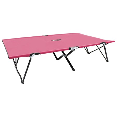 Klappbare Doppelliege aus rosafarbenem Stahl von , Liegen - Ref: Foro24-310353, Preis: 99,91 €, Rabatt: %
