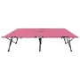 Pink steel folding double lounger by , Loungers - Ref: Foro24-310353, Price: 112,57 €, Discount: %