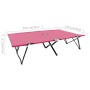 Tumbona doble plegable acero rosa de , Tumbonas - Ref: Foro24-310353, Precio: 94,83 €, Descuento: %