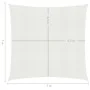 White HDPE sail awning 160 g/m² 7x7 m by , Umbrellas - Ref: Foro24-311225, Price: 90,37 €, Discount: %