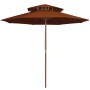 Zweistöckiger Mastschirm aus Terrakottaholz, 270 cm von , Sonnenschirme - Ref: Foro24-313765, Preis: 96,00 €, Rabatt: %