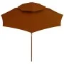 Zweistöckiger Mastschirm aus Terrakottaholz, 270 cm von , Sonnenschirme - Ref: Foro24-313765, Preis: 94,13 €, Rabatt: %