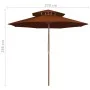 Zweistöckiger Mastschirm aus Terrakottaholz, 270 cm von , Sonnenschirme - Ref: Foro24-313765, Preis: 94,13 €, Rabatt: %