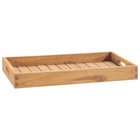 Bandeja de madera de teca maciza 60x35 cm