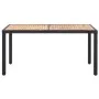 7-teiliges Garten-Essset und schwarze Kissen aus synthetischem Rattan von vidaXL, Gartensets - Ref: Foro24-46024, Preis: 574,...