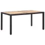 7-teiliges Garten-Essset und schwarze Kissen aus synthetischem Rattan von vidaXL, Gartensets - Ref: Foro24-46024, Preis: 574,...