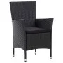7-piece garden dining set and black synthetic rattan cushions by vidaXL, Garden sets - Ref: Foro24-46024, Price: 575,52 €, Di...