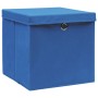 Aufbewahrungsboxen mit Deckel 10 Stück blau 28x28x28 cm von , Aufbewahrungskörbe - Ref: Foro24-325198, Preis: 61,18 €, Rabatt: %